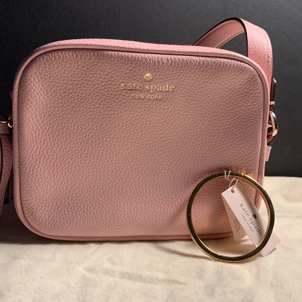 Kate Spade Square Mini Bag and the Pink Spade Bangle.